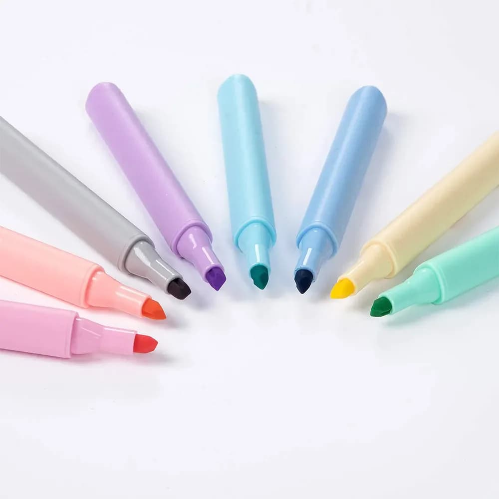 طقم اقلام تأشير باستيل عدد 8   CHOSCH Pastel Highlighters Set 8 pcs