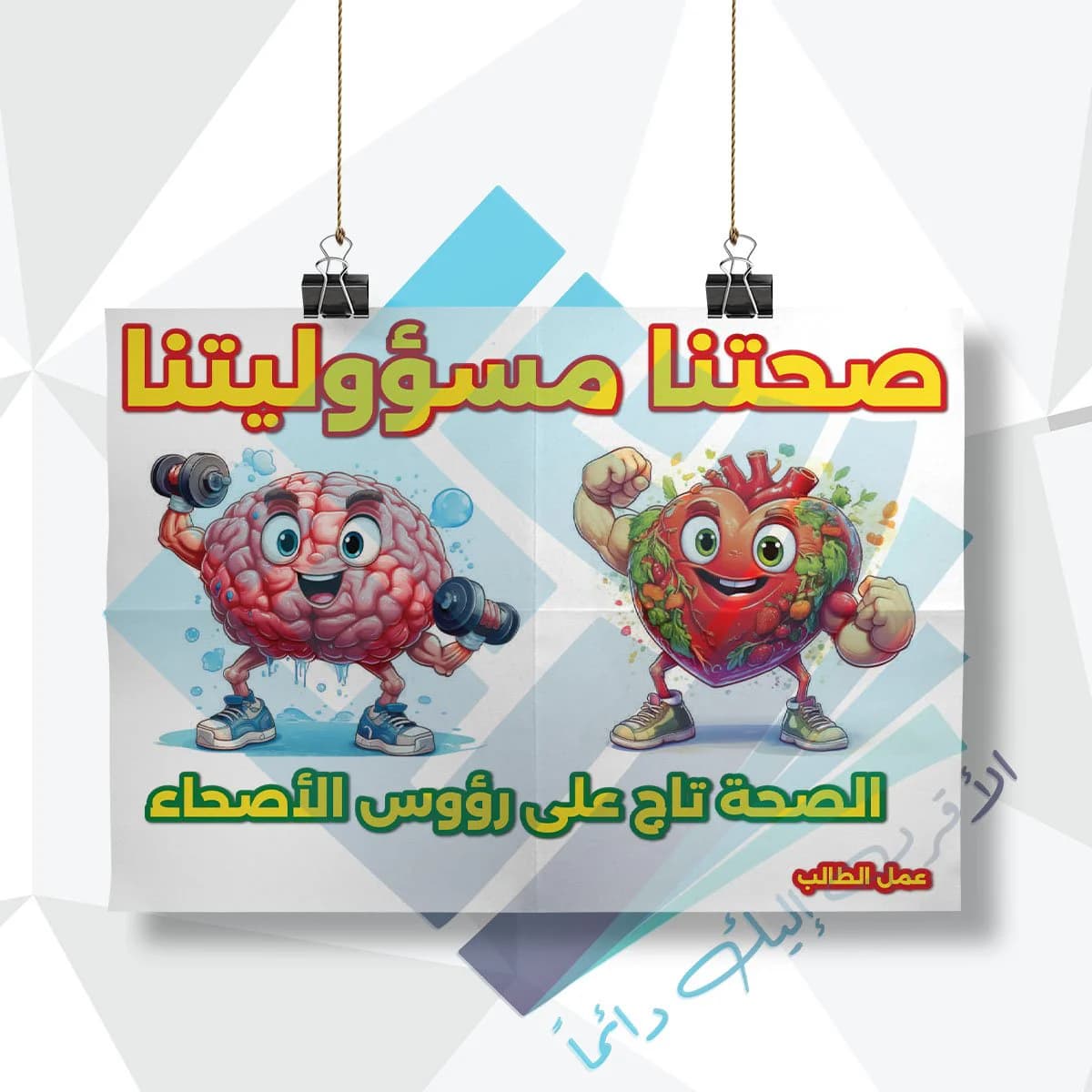 لوحة مدرسية عن صحتنا مسؤوليتنا