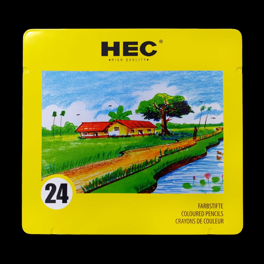 أقلام تلوين عبوة معدنية 24لون HEC