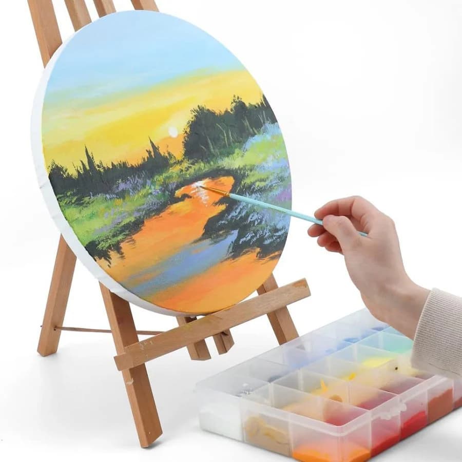 لوح كانفس دائري 30 سم   Circular Artist Canvas 30cm