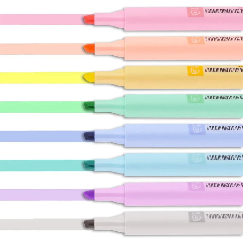 طقم اقلام تأشير باستيل عدد 8   CHOSCH Pastel Highlighters Set 8 pcs
