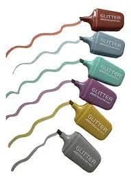 طقم اقلام تأشير باستيل عدد 6 Glitter Bestdi