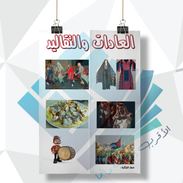 لوحة مدرسية عن العادات والتقاليد